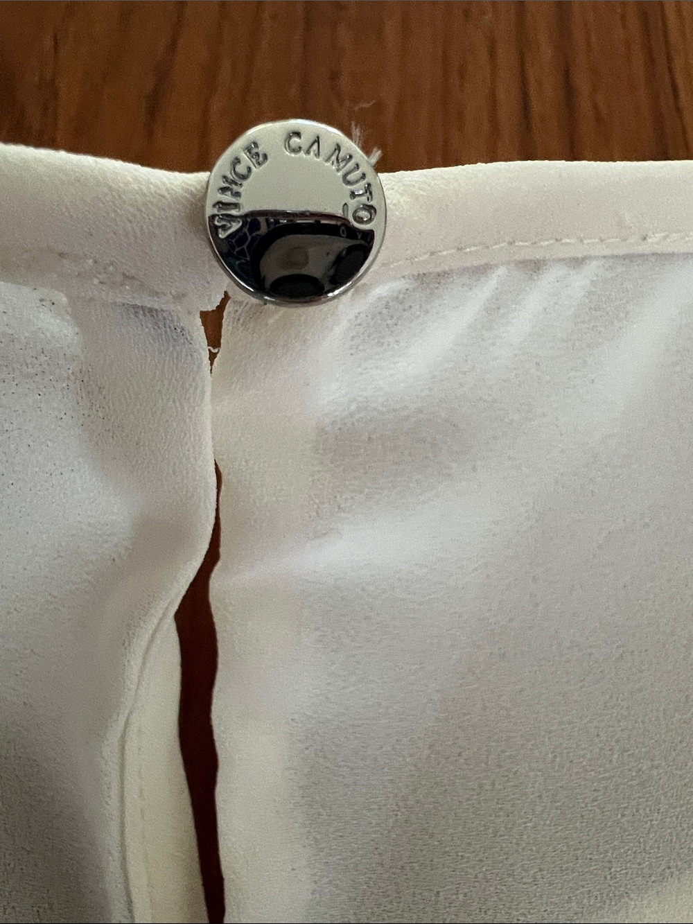 Vince Camuto Ivory Sleeveless Tank Top XS Ribbed Front Lined Layering Essential - Picture 5 of 6